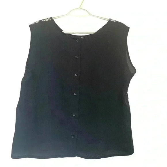 Seduction black and white tiger sleeveless  crop office top - Picture 2 of 4